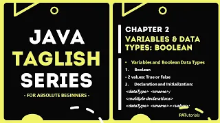 Boolean Data Type - Java Taglish Series For Absolute Beginners PATutorials