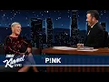 Download Lagu P!nk on Touring with Babies, Performing on the Side of a Building \u0026 Olivia Newton-John Tribute