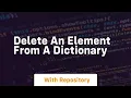 delete an element from a dictionary