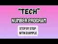 Tech Number Program What is Tech Number Tech Number
