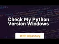 check my python version windows