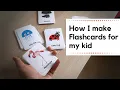 How to make flashcards for kids at home DIY easy and durable cards