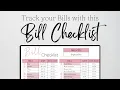 Bill Checklist Template Google Sheets and Excel Spreadsheet Monthly Bills Payment Tracker