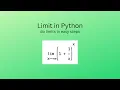 How to do limit in python