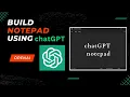 Build Notepad App using ChatGPT in 1 minute build App free using chatGPT