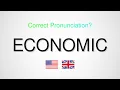 How to Pronounce Economic Economic Correct Pronunciation