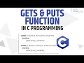 C Program Gets and Puts Function C Programming Tutorial