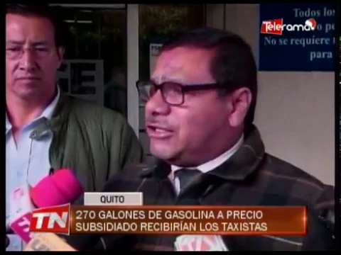 270 galones de gasolina a precio subsidiado recibirían los taxistas