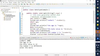 DataTypes In java part 2