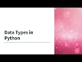 Data Types In Python