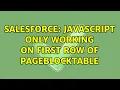 Salesforce javascript only working on first row of pageBlockTable 2 Solutions