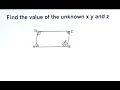 How to Find the Unknown Angles of a Parallelogram Find the angle in a Parallelogram class 8 math