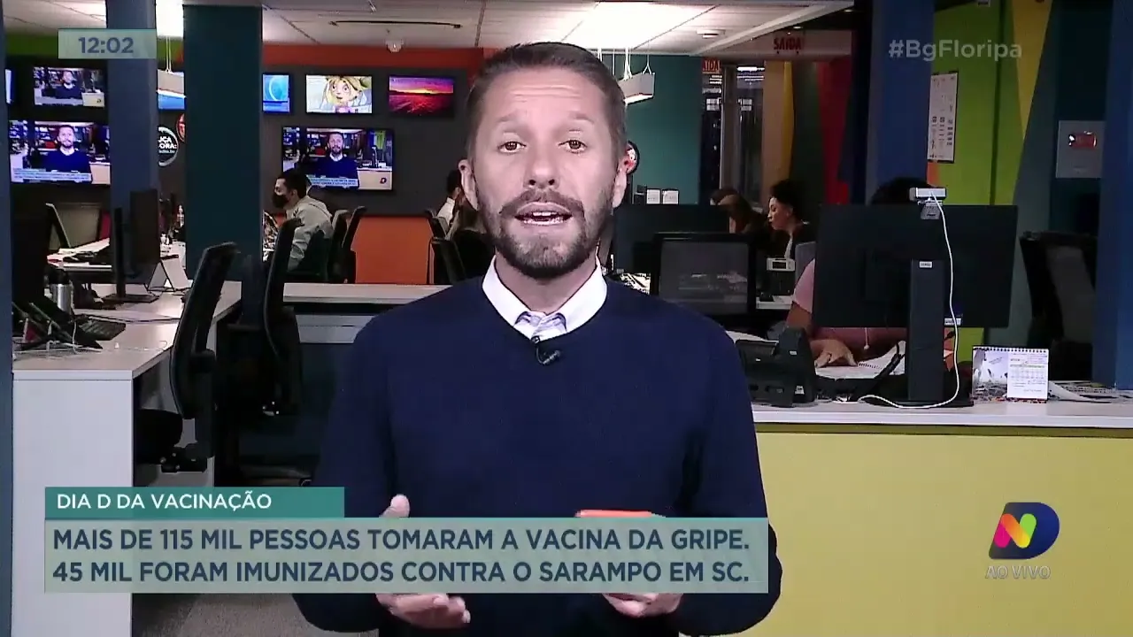 Santa Catarina: Mais de 160 mil pessoas tomaram a vacina contra a gripe e o sarampo