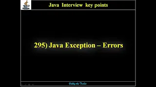 295 Java Exceptions - Error Class