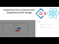 Implement Form in Sidebar Modal using React and ANT Design