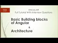 Angular P3 - Basic building blocks of angular and architecture