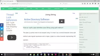 How do I split a pipe delimited Java String using split method javapedia net
