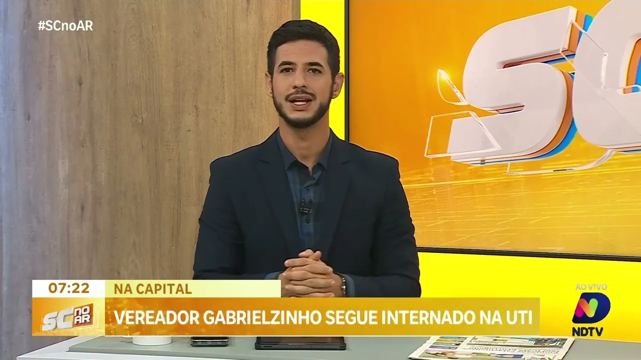Vereador Gabrielzinho permanece internado na UTI em Florianópolis; estado é considerado gravíssimo