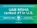 UAB MSHA is Scott and White Award Winner 2019