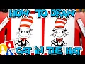 How To Draw The Cat In The Hat Easy Cartoon Version