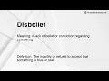Disbelief Meaning