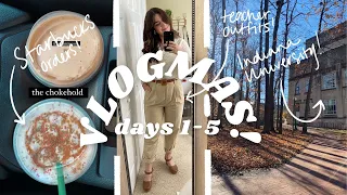 grad school days in my life vlogmas days 1-5 p student IU