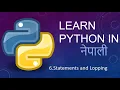 6 Python Tutorial Statements and Loop Starting with Python Nepal