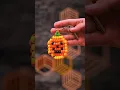 Unbox Weave a Pumpkin Keychain With Pony Beads