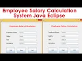 Employee Salary Calculation System Java Eclipse