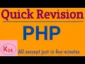 Quick Revision of PHP Important Questions of PHP