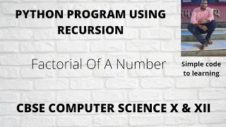 Factorial Of A Number In Python Using Recursion