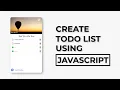 How To Create Todo List Using HTML CSS JavaScript Javascript ToDo List Coding With Nick