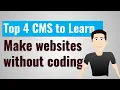 Top 4 CMS to learn Make sites without coding and programming knowledge