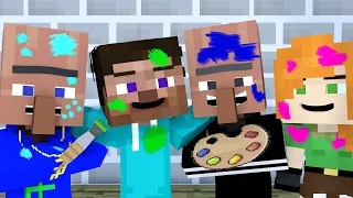 Baby Steve 😇 and Friends ❤️. School Story 🏫. @ST-Mine #minecraftanimation