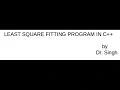 Linear Fit using c program