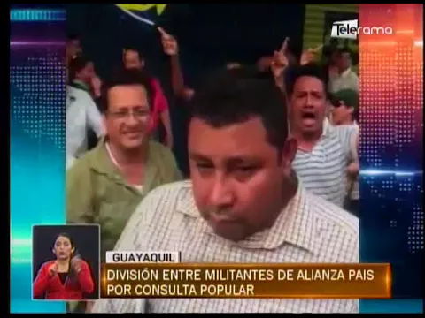 División entre militantes de Alianza Pais por consulta popular