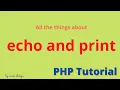 Difference between echo and print echo and print in PHP by Vivek Shakya tutorial 05