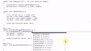 Learning Java Part 20 Using a MouseMotionListener
