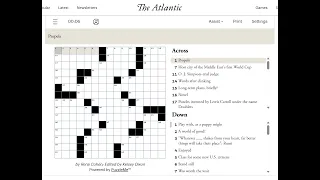 The Atlantic Crossword 2026