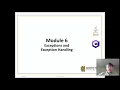 Lecture 17 - Exceptions