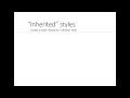 4 Microsoft Word Styles inheritance Style based on