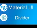 Material UI - Divider