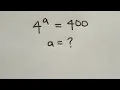 Solve for a in this nice Algebra equation Math Olympiad Mathematics