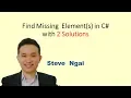 Find Missing Element s in C with 2 Solutions
