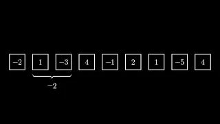Animated Solution for LeetCode Problem 53 - Maximum Subarray