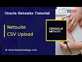 Netsuite CSV Upload Netsuite Bulk Records BISP NetSuite NetSuite Consulting Netsuite Training