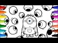 Minions Monsters Movie Coloring Page How to draw James and Giant Monster Irene