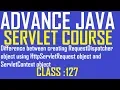127 Difference beween creating RequestDispatcher object using HttpServletRequest and ServletContext