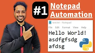 Save File Notepad Automation using Python PyWinAuto Python Automation Windows 10