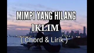 chord mimpi yang hilang iklim lirik 